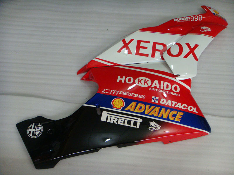 Red and White Black Xerox - Ducati 999 03-04 Fairing Kit