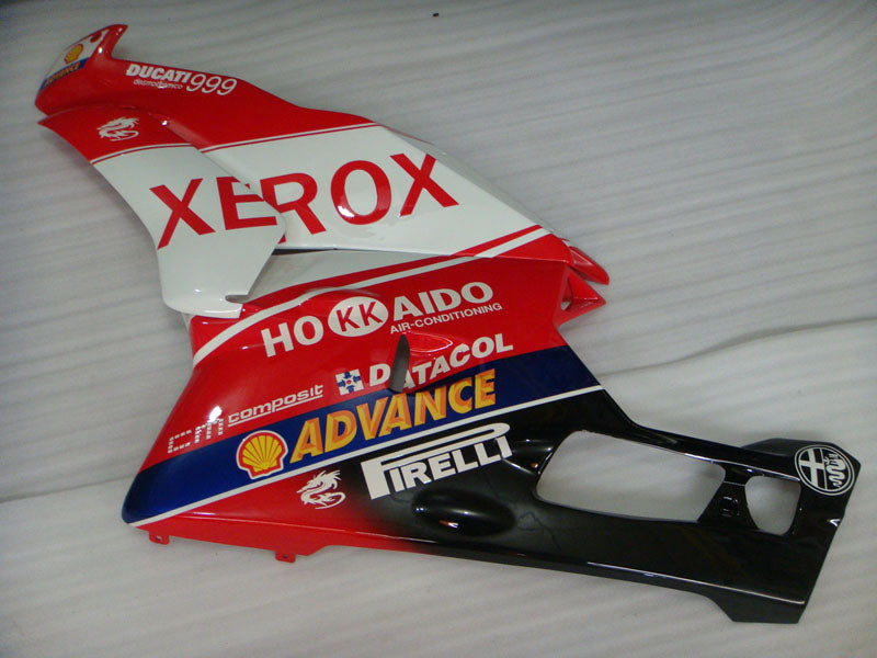 Red and White Black Xerox - Ducati 999 03-04 Fairing Kit