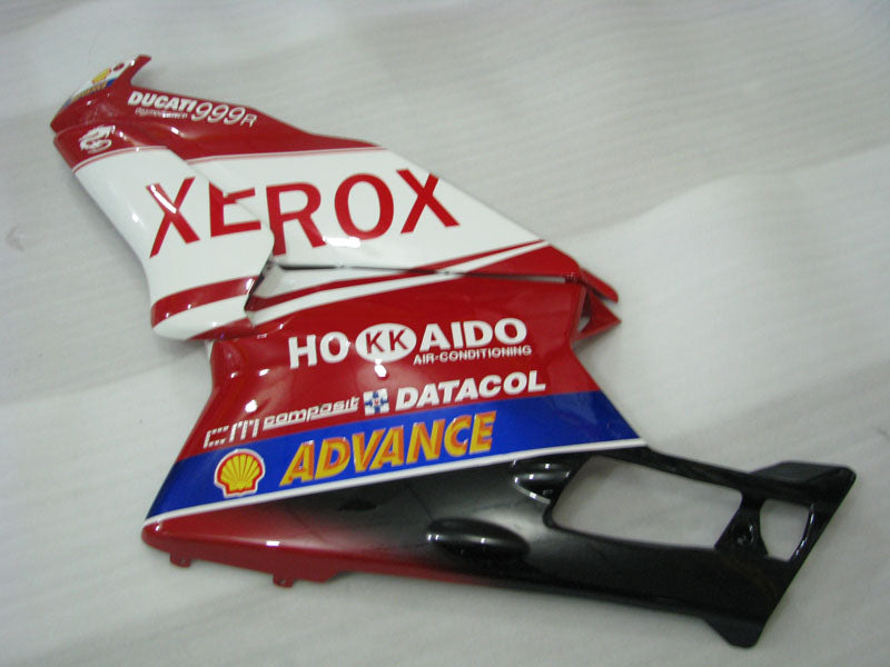 Red and White Black Xerox - Ducati 999 05-06 Fairing Kit