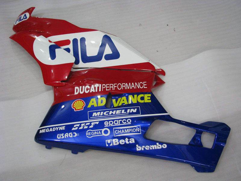 Red and White Blue FILA - Ducati 749/999 03-04 Fairing Kit