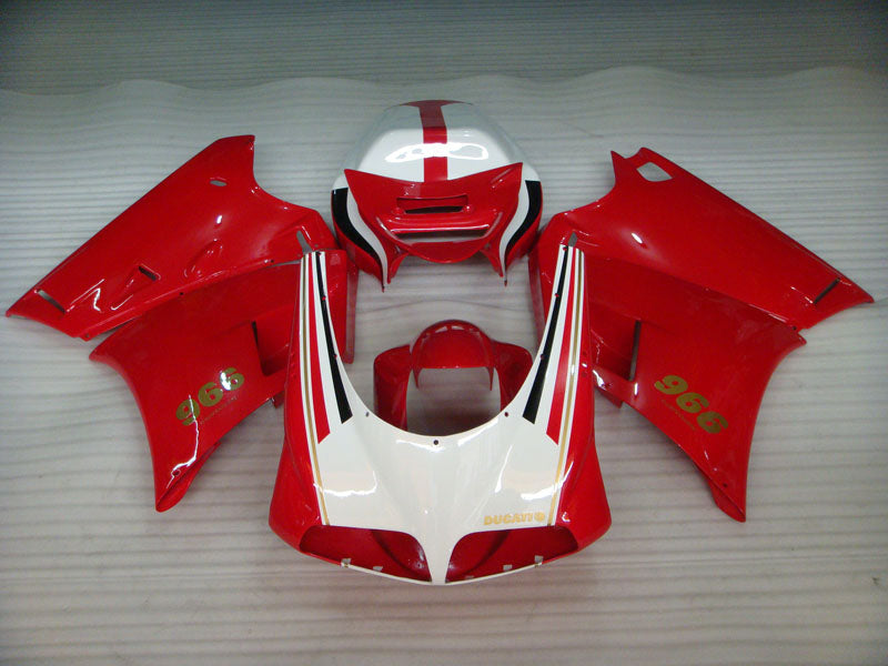 Red and White Factory Style - Ducati 996 96-02 Fairing Kit