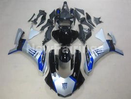 Silver and Black Blue Factory Style - YZF-R1 15-19 Fairing Kit Vehicles & Parts > Vehicle Parts & Accessories > Motor