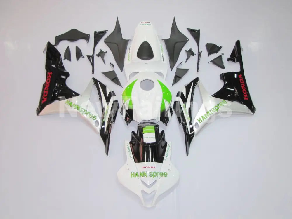 White and Green Black Factory Style - CBR600RR 07-08 Fairing