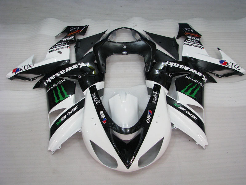 White and Black Monster - NINJA ZX-10R 06-07 Fairing Kit