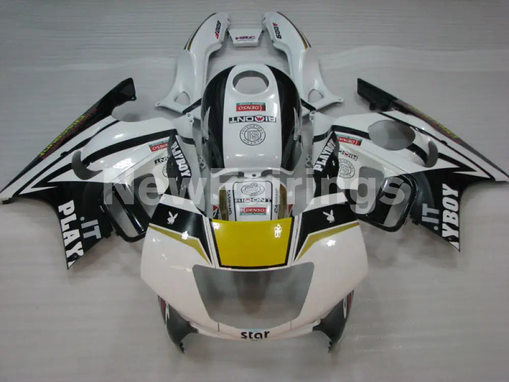 White and Black PlayBoy - CBR600 F3 95-96 Fairing Kit