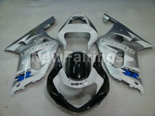 Load image into Gallery viewer, White and Silver Black Factory Style - GSX-R600 01-03 Fairing Kit