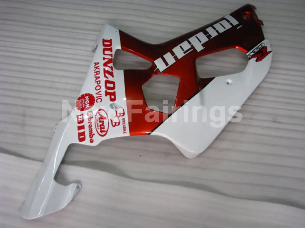 Wine Red and White Jordan - GSX-R600 01-03 Fairing Kit